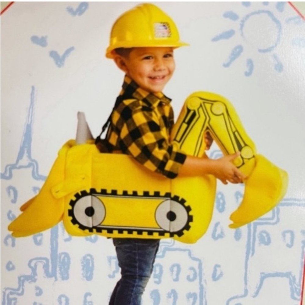 Excavator Plush Costume W/ Yellow Halloween I Want to Be Digger